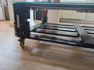 Mesa Palet Negra Cristal 120x80x38 cm