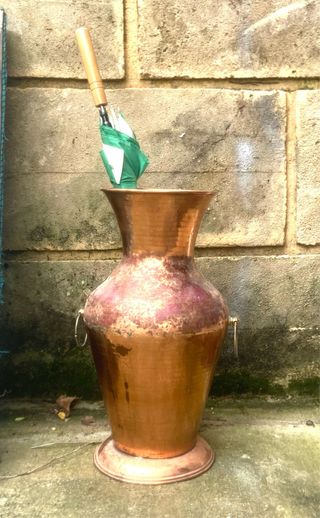 Paragüero Cobre Antiguo