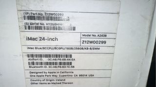 iMac 24 Azul 8 núcleos CPU/GPU 16GB RAM 256GB