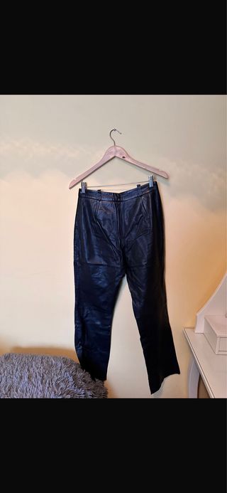 Chaleco Piel Negro Talla L Mujer