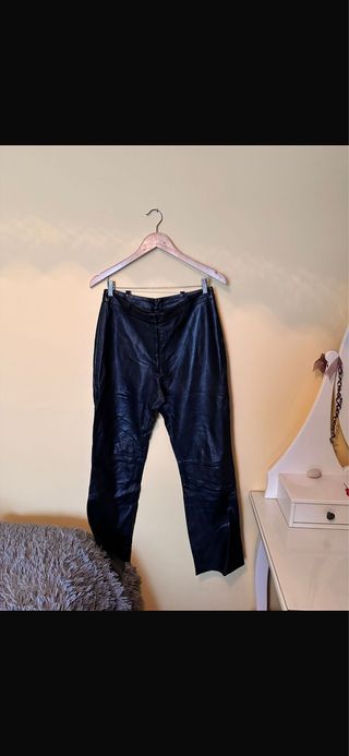 Chaleco Piel Negro Talla L Mujer