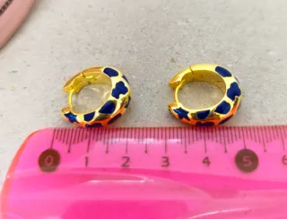 Pendientes Tous Aro Azul y Dorado