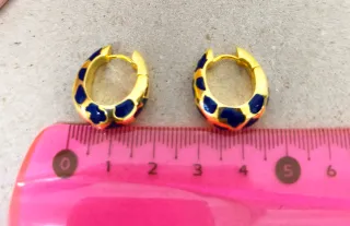Pendientes Tous Aro Azul y Dorado