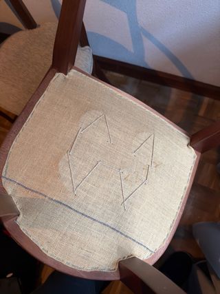 4 Sillas Comedor Madera Cerezo 2sillas y 2 sillone