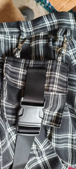 Falda Plisada Cuadros Estilo Gótico/Punk