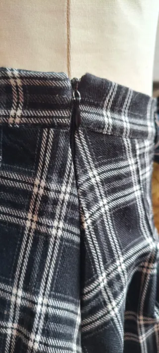 Falda Plisada Cuadros Estilo Gótico/Punk