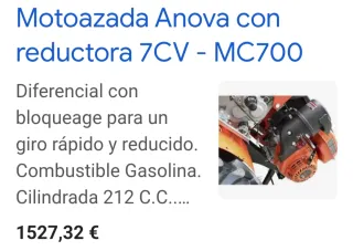 Motocultor ANOVA 7.0 HP Motoazada.