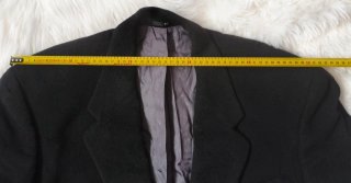 Chaqueta vintage de lana negra Maconde