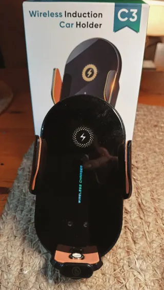 Soporte Coche Móvil Automático Carga Inalámbrica