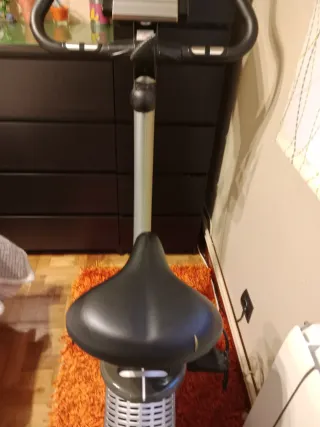 Bicicleta Estática Gris y Negra