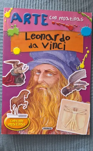 Libro educativo con pegatinas Leonardo da Vinci