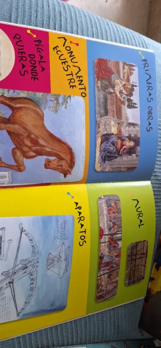 Libro educativo con pegatinas Leonardo da Vinci