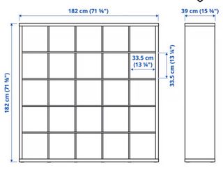 Estantería Ikea KALLAX Roble 182x182cm