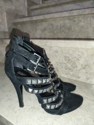 Zapatos Zara Tachuelas Tacón Alto
