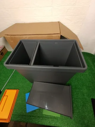 Cubo de reciclaje 3 compartimentos