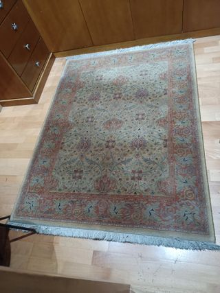 Alfombra Persa Lana Beige y Rojo