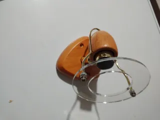 Applique da Parete Vintage in Legno e Ottone