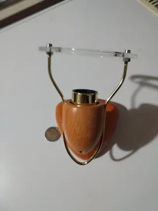 Applique da Parete Vintage in Legno e Ottone