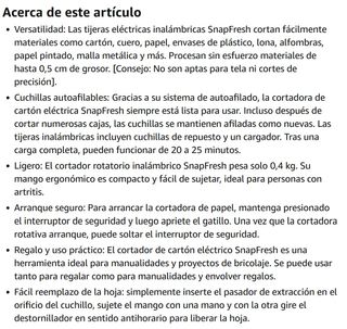 Cortador Eléctrico Inalámbrico 4V USB