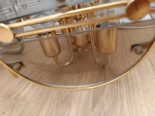 Lámpara Vintage Latón y Cristal Ahumado