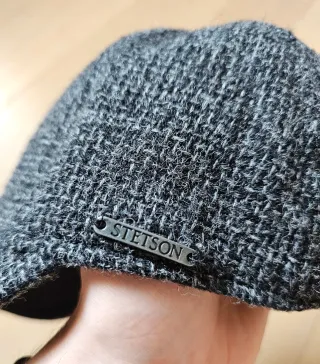 Cappello con paraorecchie nero Stetson lana(tg.S)