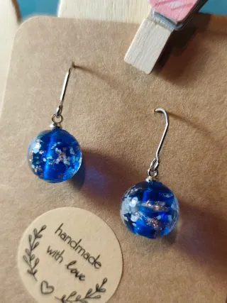 Lote 5 pares pendientes Murano