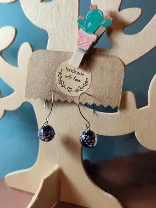 Lote 5 pares pendientes Murano