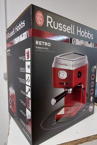 28250-56 RH CAFETERA ESPRESSO RETRO RIBBON ROJA