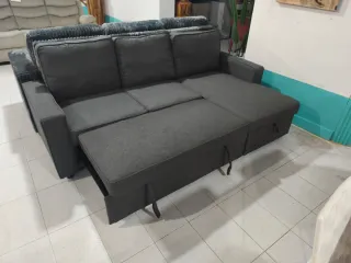 Sofá cama gris tela Castellón