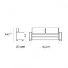 Sofá 2 plazas MUEBLES AIKO gris