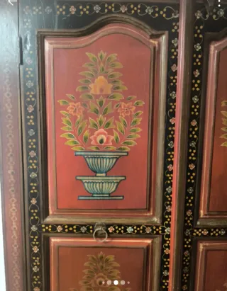 Armario Hindú Madera Pintado a Mano