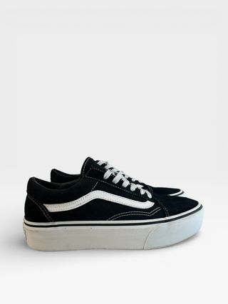 Zapatillas Vans 37, Old Skool Platform negro y bla