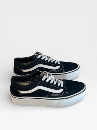 Zapatillas Vans 37, Old Skool Platform negro y bla