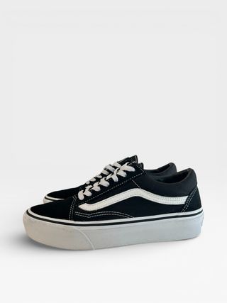Zapatillas Vans 37, Old Skool Platform negro y bla