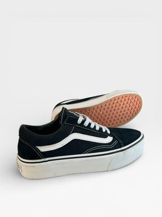 Zapatillas Vans 37, Old Skool Platform negro y bla
