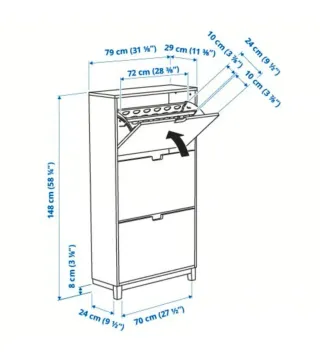 Zapatero Ikea STÄLL Blanco