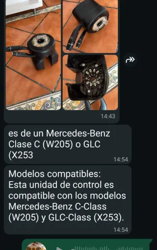 Módulo de columna de dirección de mercedes benz