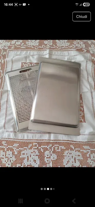 Set Vassoio + Teglia Microforata Sami Inox 18/10