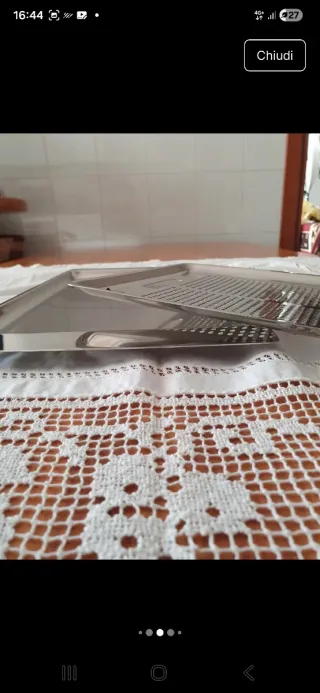 Set Vassoio + Teglia Microforata Sami Inox 18/10