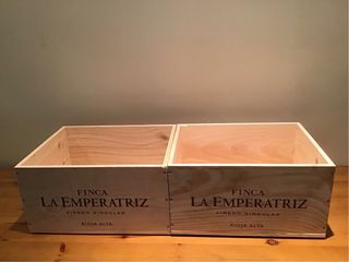2 Cajas de Madera para almacenaje sin tapa.