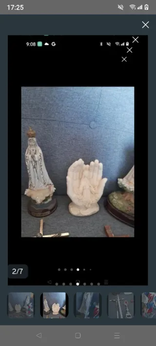 Lote Figuras Religiosas Vírgenes Relicarios