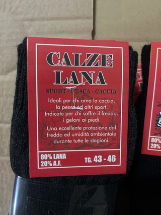 Calze Lana 5 paia TG 43-46