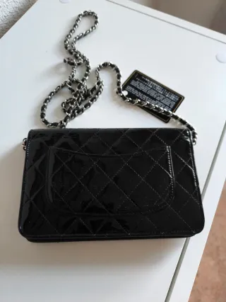 Bolso Chanel Negro Charol Cadena