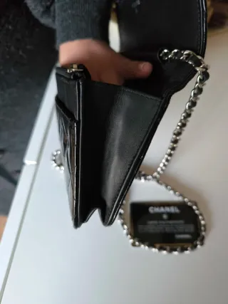 Bolso Chanel Negro Charol Cadena