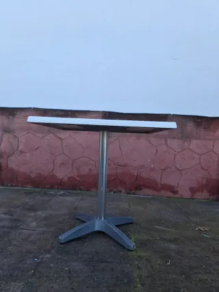 6 Mesa Cafetería Exterior Blanca