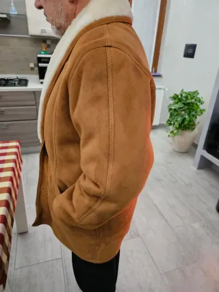 Montone uomo vera pelle taglia 50