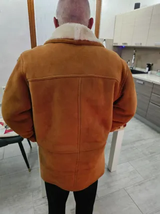 Montone uomo vera pelle taglia 50