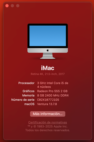 iMac 21,5 2017 Plata