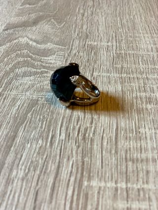 Anillo piedra Negra combinado