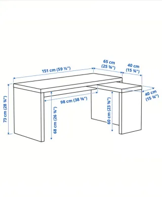 Escritorio Ikea MALM Madera